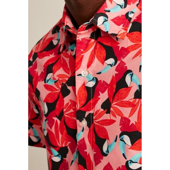 Bonobos Riviera Short Sleeve Men's Shirt Buttondown Athletic Fit Short M 274077 - Picture 3 of 9